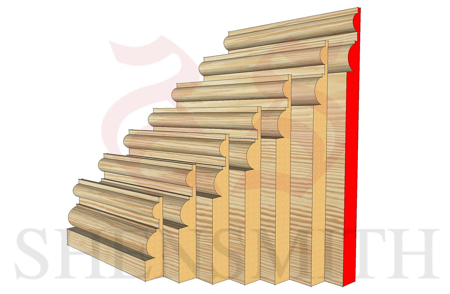 Belmoral 219mm Pine Skirting Board - SkirtingBoards.com®