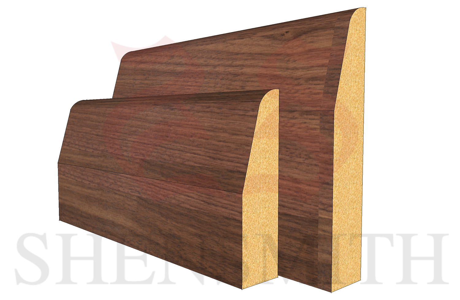 Chamfered Walnut Skirting Board Skirtingboards Com